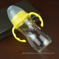 Bpa Free Silicone Cover Glass Baby Drinking Feeding Bottle With Handle